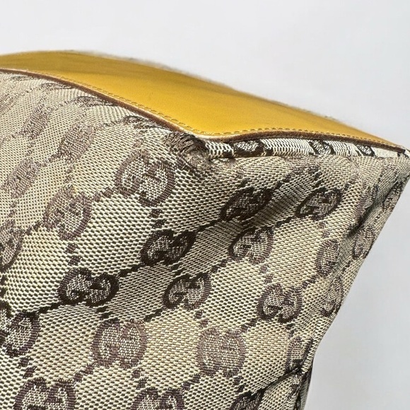 Vintage Gucci Tote Bag - tan GG canvas authentic - Picture 9 of 12